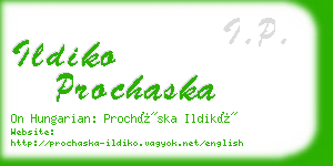 ildiko prochaska business card